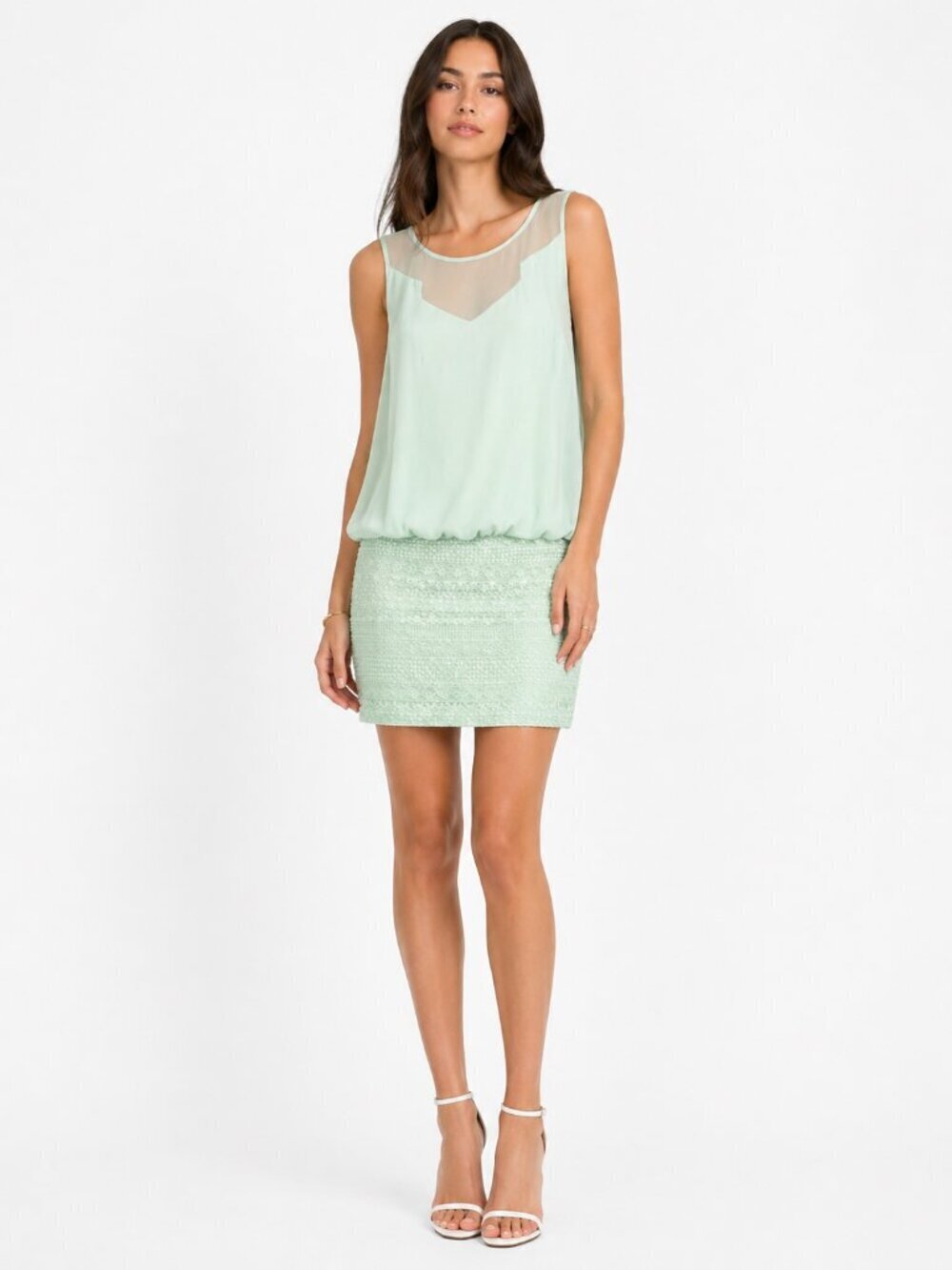 J. PETERMAN Alice's 1920s Dress Blouson Pale Aqua Size 0